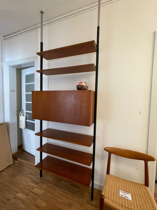 Vintage Dieter Wäckerlin für Idealheim Spannregal Teleskopregal Teak S — Patinamöbel Interior & Vintage