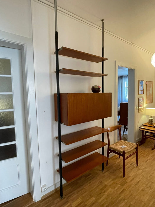 Vintage Dieter Wäckerlin für Idealheim Spannregal Teleskopregal Teak S — Patinamöbel Interior & Vintage