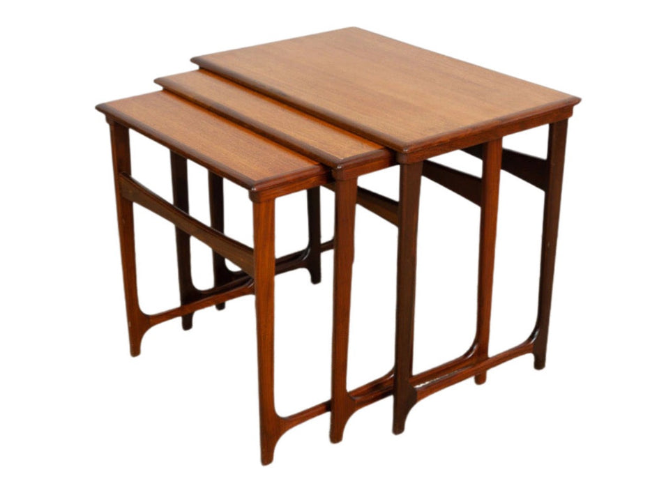 Vintage 3-er Set Nesting tables Teak Beistelltische B.C. Mobler Denmark 60er
