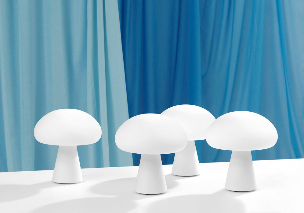 Gubi Obello LED table lamp mouth-blown opal glass