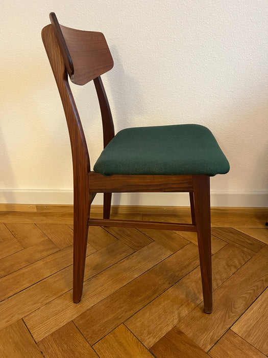 Vintage set of 4 chairs Niels O. Møller for JL Møller Teak Denmark 60s