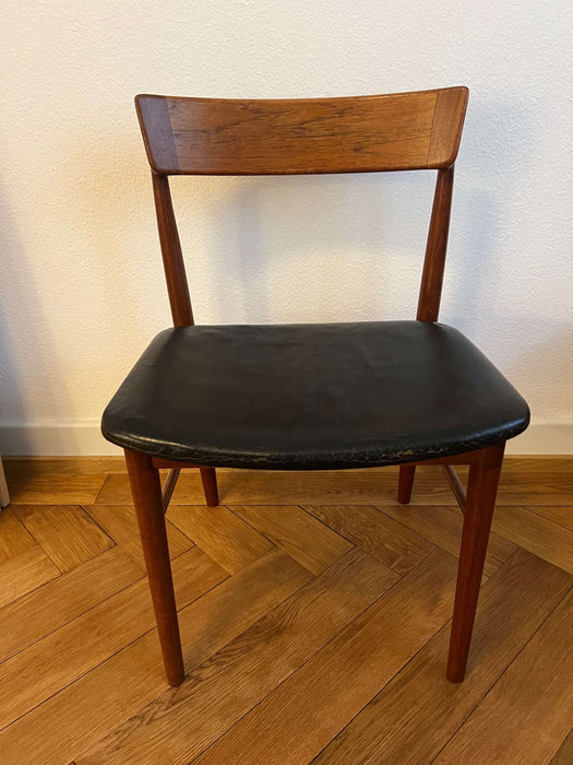 Vintage 3-er Set Palisander Leder Stühle Brande Möbelindustri Dänemark 60er