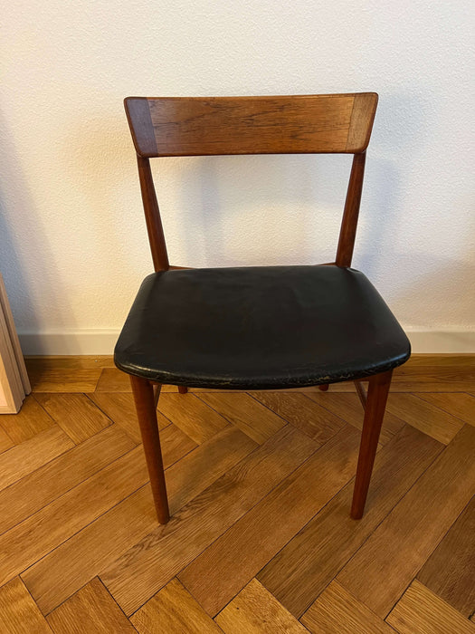 Vintage 3-er Set Palisander Leder Stühle Brande Möbelindustri Dänemark 60er