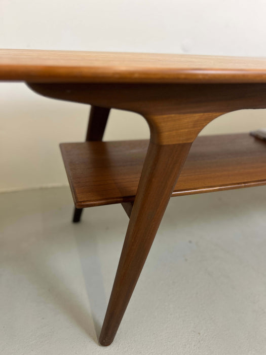 Vintage Surfboard Coffee Table Johannes Andersen Teak Denmark 60s