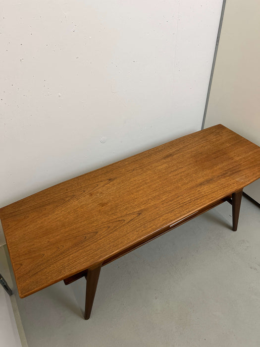 Vintage Surfboard Coffee Table Johannes Andersen Teak Denmark 60s