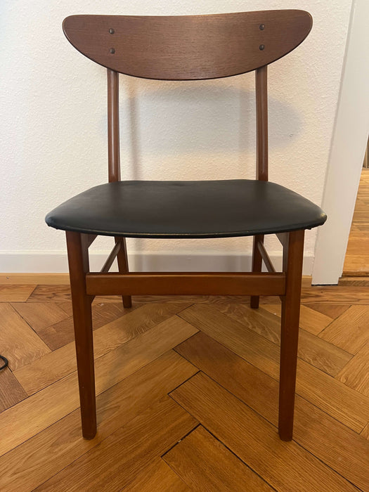 Vintage Stuhl Farstrup Teak 60er Jahre schwarz