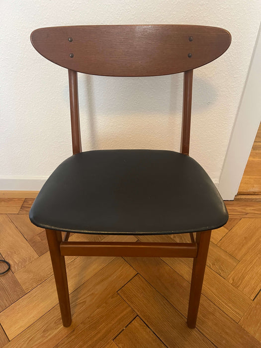 Vintage Stuhl Farstrup Teak 60er Jahre schwarz