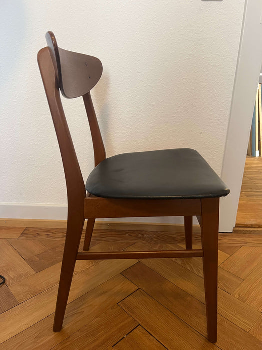 Vintage Stuhl Farstrup Teak 60er Jahre schwarz