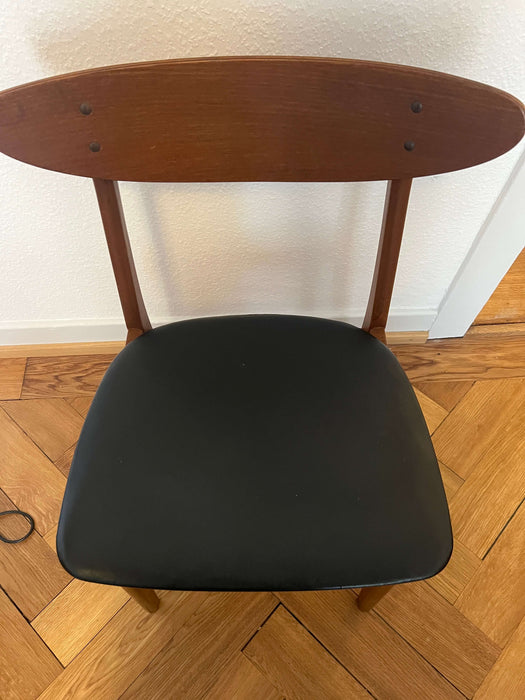 Vintage Stuhl Farstrup Teak 60er Jahre schwarz
