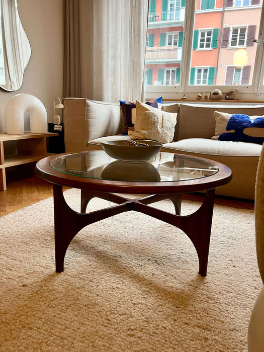 Vintage Coffeetable Beistelltisch 60er Stonehill Teak Glas