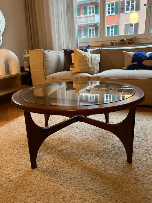 Vintage Coffeetable Beistelltisch 60er Stonehill Teak Glas