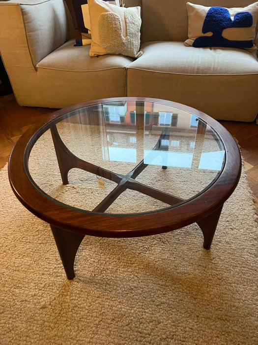 Vintage Coffeetable Beistelltisch 60er Stonehill Teak Glas
