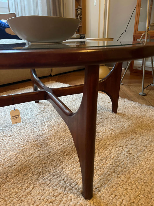 Vintage Coffeetable Beistelltisch 60er Stonehill Teak Glas
