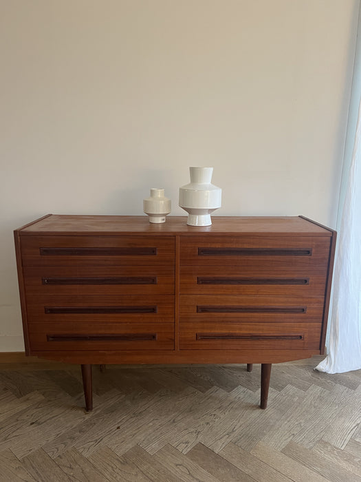 Vintage Sideboard Kommode mit Schubladen Teak Dänemark 60er