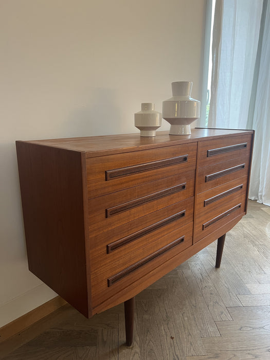 Vintage Sideboard Kommode mit Schubladen Teak Dänemark 60er