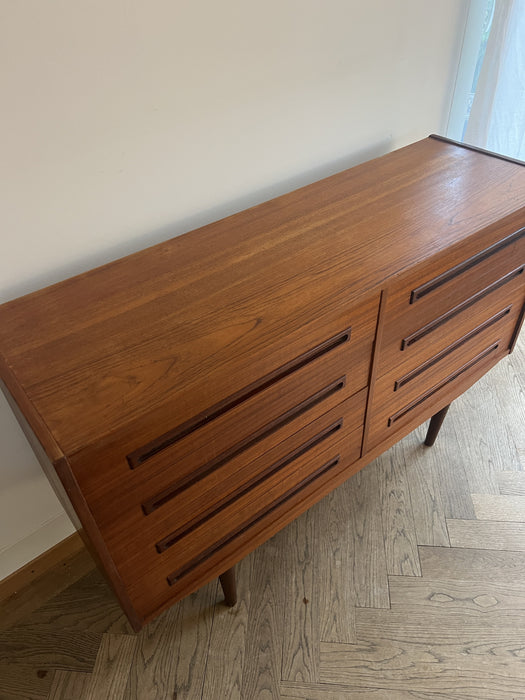 Vintage Sideboard Kommode mit Schubladen Teak Dänemark 60er