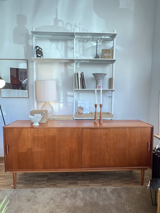 Vintage Sideboard Dänemark 60er Teak mit Schiebetüren
