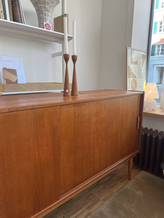 Vintage Sideboard Dänemark 60er Teak mit Schiebetüren