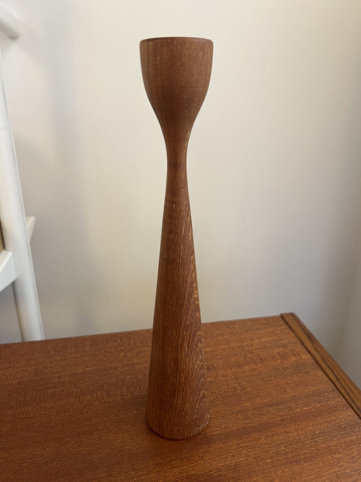 Vintage Kerzenhalter 2-er Set Teak Dänemark 60er