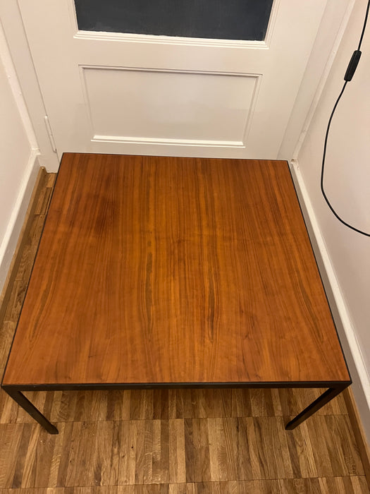 Vintage Coffeetable geöltes Teak Metall 70er quadratisch