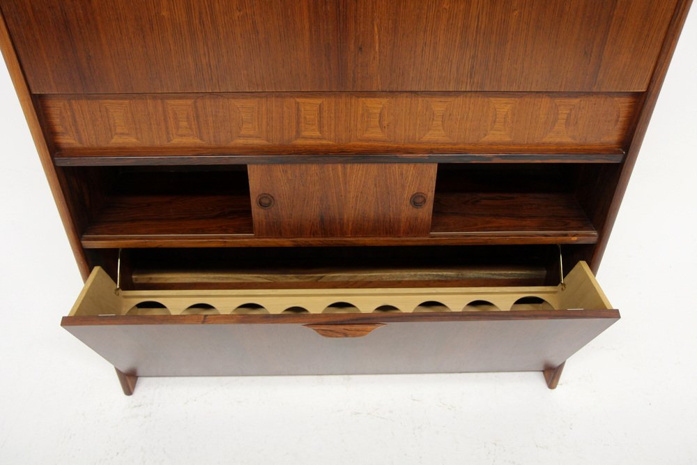 Vintage Bar mit 3 Barstühlen Palisander Johannes Andersen für Skaaning & Søn 1960