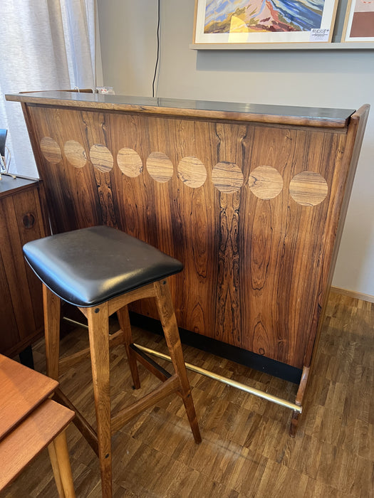 Vintage Bar mit 3 Barstühlen Palisander Johannes Andersen für Skaaning & Søn 1960
