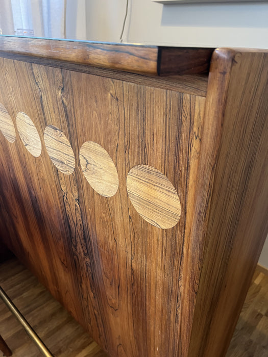 Vintage Bar mit 3 Barstühlen Palisander Johannes Andersen für Skaaning & Søn 1960