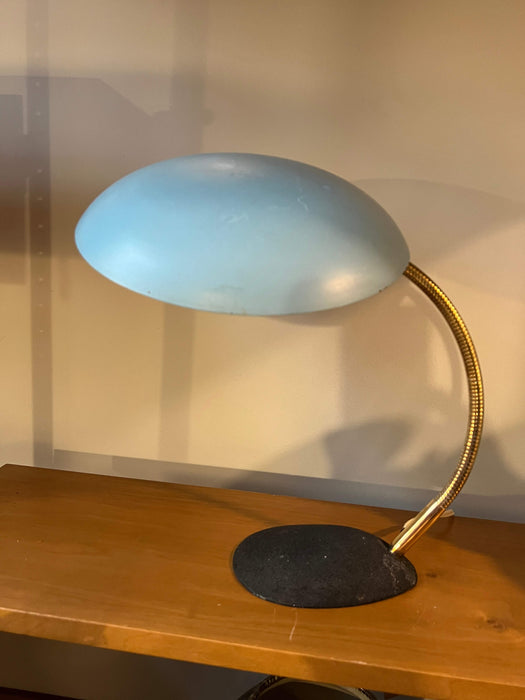 Vintage table lamp gooseneck brass 60s