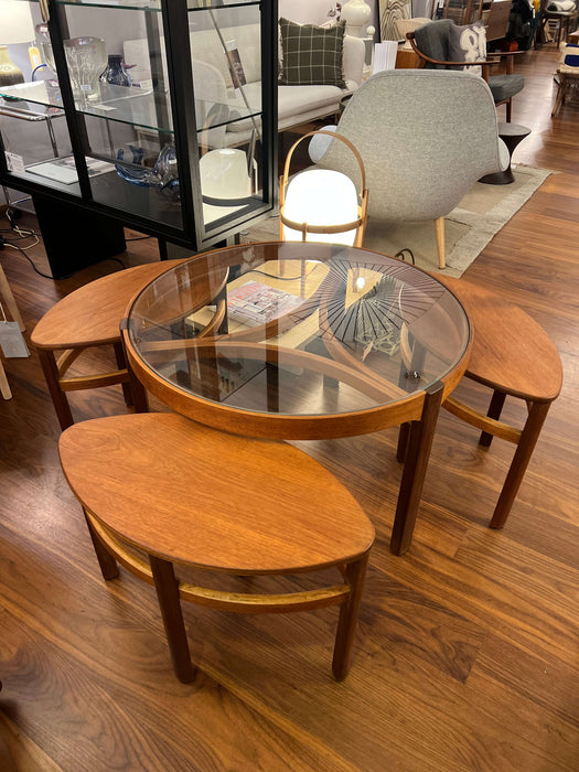 Vintage set of 4 Trinity coffee tables teak Nathan England 60s 