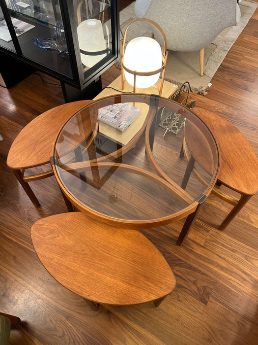 Vintage set of 4 Trinity coffee tables teak Nathan England 60s 