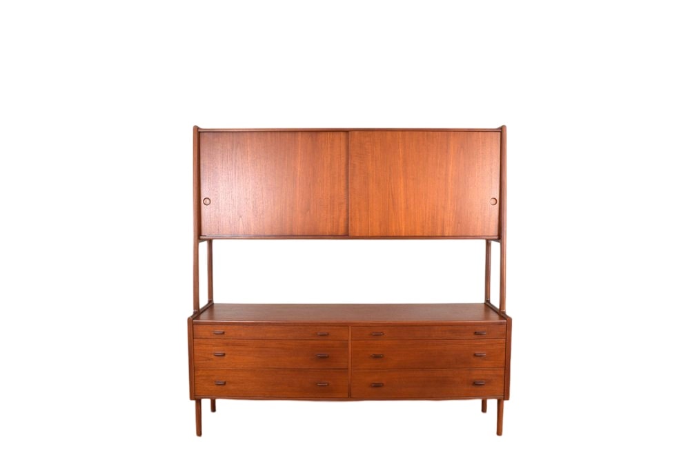 Vintage Midcentury Highboard Sideboard Hans Wegner RY 20 Teak 60er Dänemark