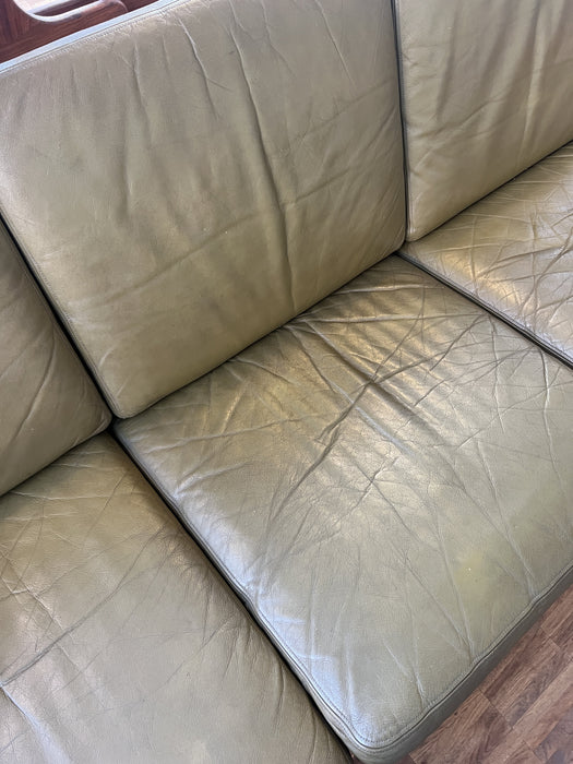 Vintage Teak Leder Sofa Senator O. Wanscher für France & Son 60er