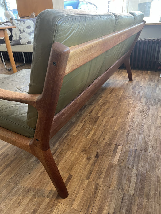 Vintage Teak Leder Sofa Senator O. Wanscher für France & Son 60er