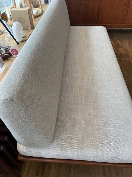 Vintage Sofa Minerva Teak P. Hvidt O. Molgaard-Nielsen für France & Son 1960er neuer Stoffbezug