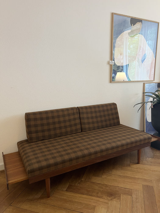 Vintage Daybed Sofa Teak Svanette mit Sidetable Ingmar Relling for Swane Ekornes 1960s