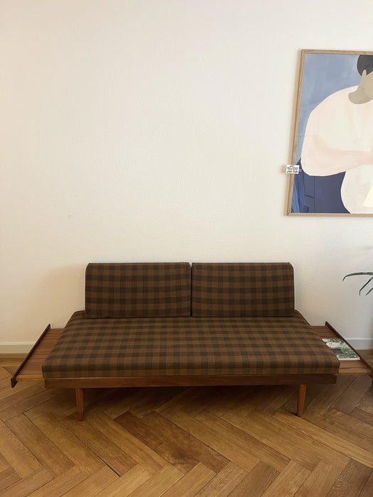 Vintage Daybed Sofa Teak Svanette mit Sidetable Ingmar Relling for Swane Ekornes 1960s