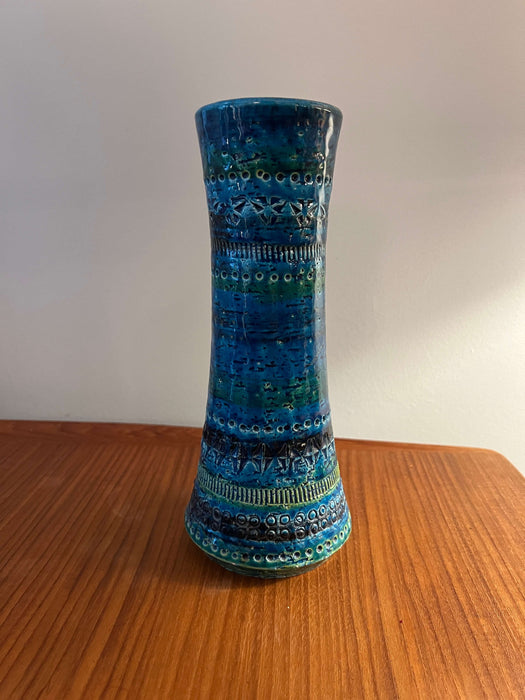 Vintage Vase Bitossi Rimini Blue Italy 60er