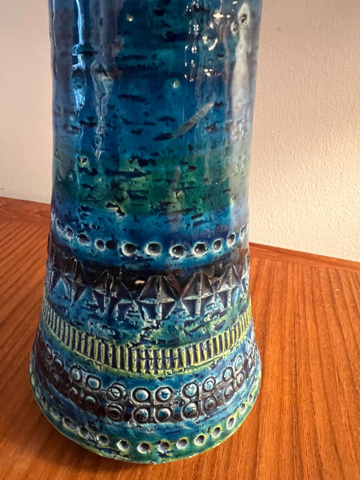 Vintage Vase Bitossi Rimini Blue Italy 60er