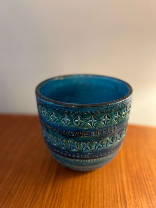 Vintage Vase Bitossi Rimini Blue Italy 60er Jahre