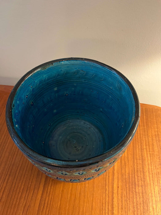 Vintage Vase Bitossi Rimini Blue Italy 60er Jahre