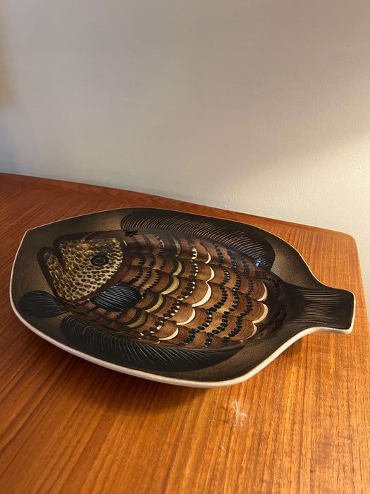Vintage Servierplatte Fisch Keramik Arabia Finland 60er