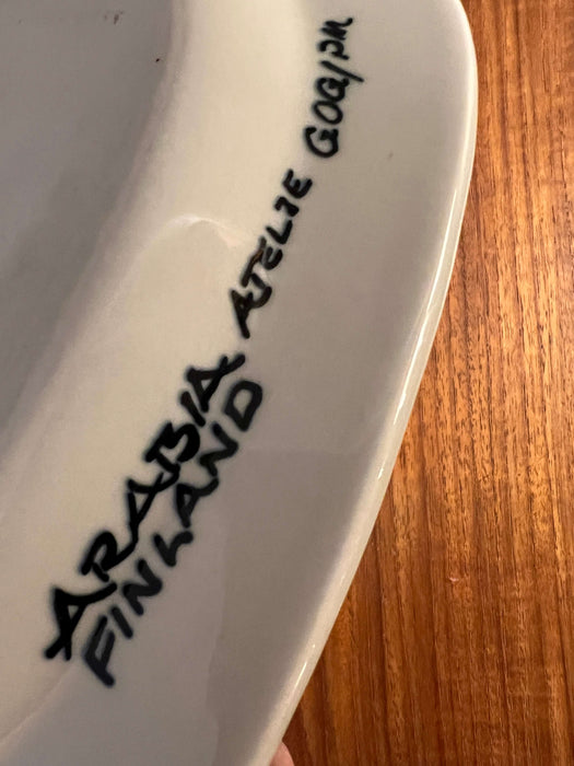 Vintage Servierplatte Fisch Keramik Arabia Finland 60er