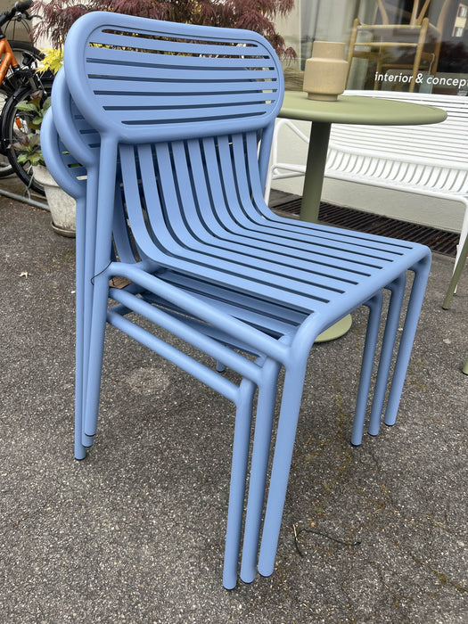 Weekend Gartenstuhl ohne Armlehne von Petite Friture bleu pigeon