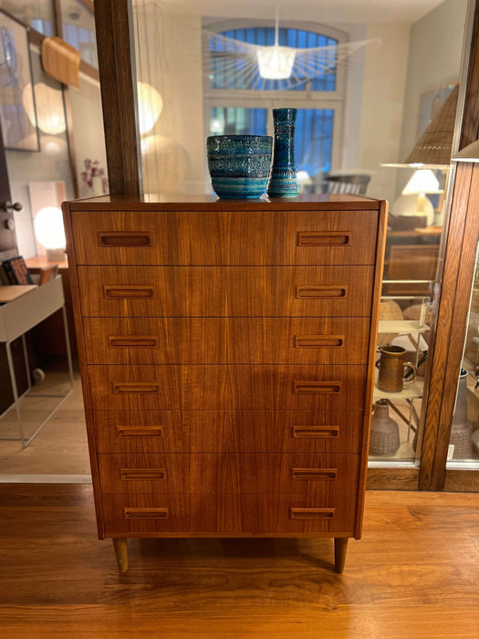 Vintage hohe Kommode Teak Westergaard Dänemark 60er jahre