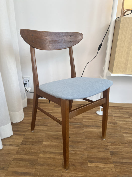 Vintage Teak Stuhl Farstrup Dänemark 60er neue Sitzpolster