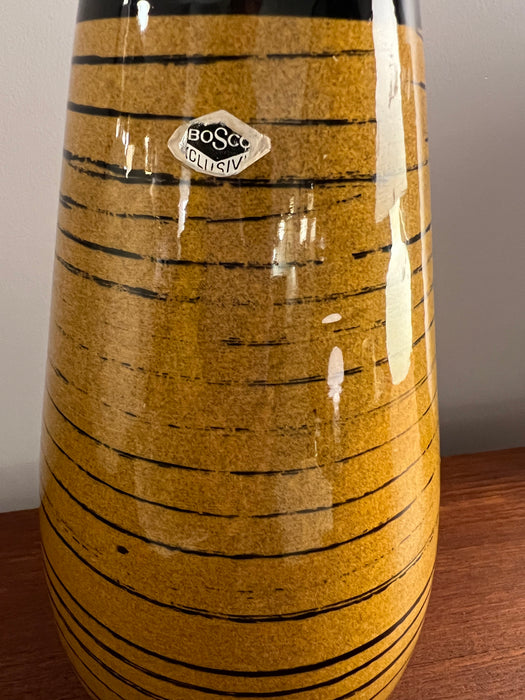 Vintage Keramik Vase Streifen 60er Jahre