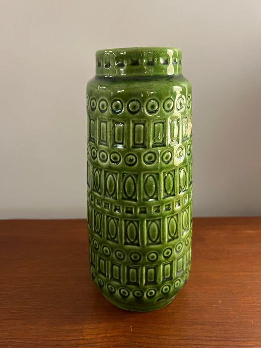 Vintage Keramik Vase grün 60er Jahre