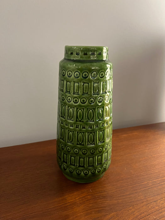 Vintage Keramik Vase grün 60er Jahre