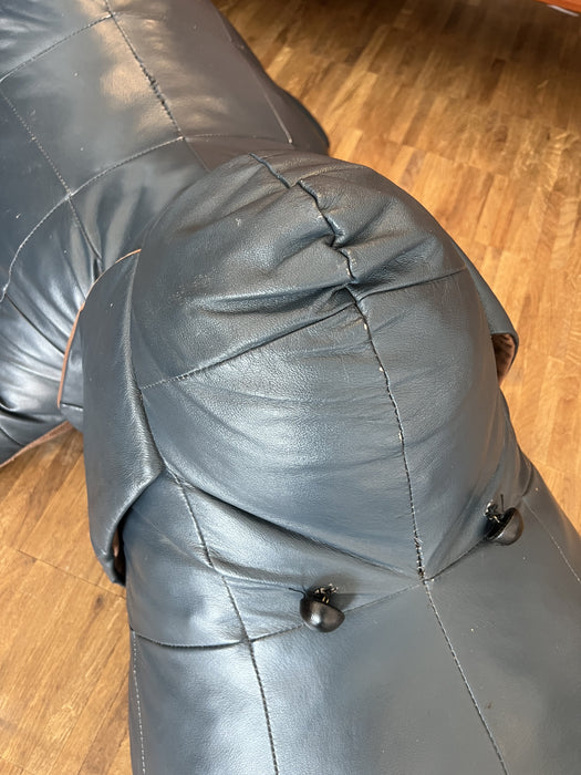 Vintage Grosser Hund Spielzeug Leder 70er Rarität