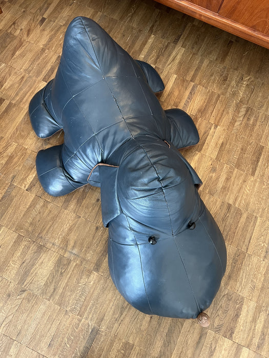 Vintage Grosser Hund Spielzeug Leder 70er Rarität
